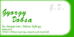 gyorgy dobsa business card